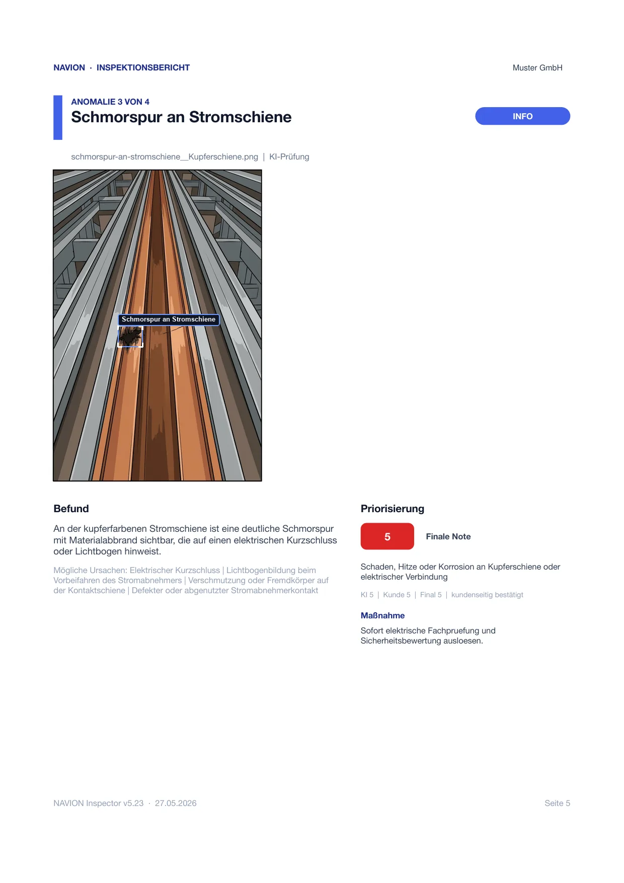 NAVION Inspektionsbericht · Befund